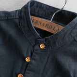 Men's Slim Fit Stand-Up Collar Shirt