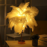 Variant image for Fairy Table Lamp - Elegant Plume Design, Remote Control, Battery Operated Bedside Lamp for Living Room Decor-1