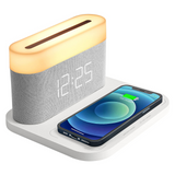 TriGlow - Wireless Charger with Alarm Clock & LED Table Lamp