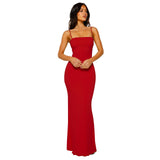 Women's Sleek Backless Maxi Dress