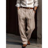 Pleated Men’s Linen Trousers